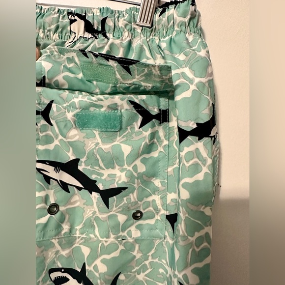 Rainforest Jaws II Quick-dry Swim Trunks Four Way Stretch Water Resistant Aqua L - Picture 7 of 9